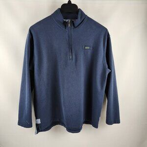 Orvis Sweatshirt Men Large Navy Blue Signature 1/4 Zip Pullover